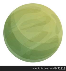 Green space planet icon. Cartoon of green space planet vector icon for web design isolated on white background. Green space planet icon, cartoon style
