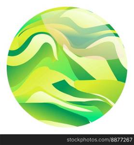 Green sphere icon cartoon vector. Circle drop. Art design. Green sphere icon cartoon vector. Circle drop