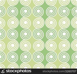 green spirals seamless pattern