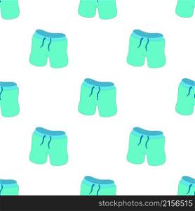 Green sport shorts pattern seamless background texture repeat wallpaper geometric vector. Green sport shorts pattern seamless vector