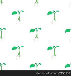 Green sprout pattern seamless background texture repeat wallpaper geometric vector. Green sprout pattern seamless vector
