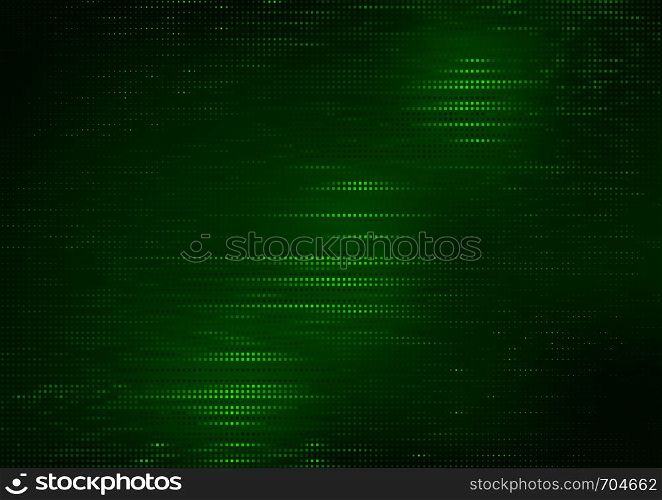 Green Square Pattern on Dark Background