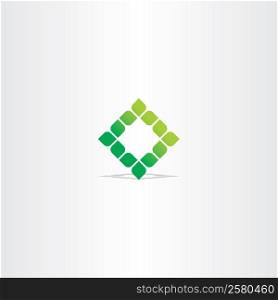 green square vector leaf logo icon business