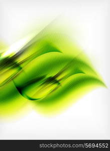 Green summer wave - business eco abstract background