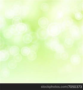 Green Sweet Bokeh Out Of Focus Background Vector. Abstract Lights On Green Bokeh Blurred Background.. Light Green Background Vector. Bokeh Background With Vintage Filter.