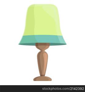 Green table lamp icon cartoon vector. Interior stand. Decor electric. Green table lamp icon cartoon vector. Interior stand