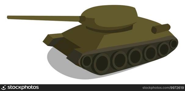 Green tank, illustration, vector on white background
