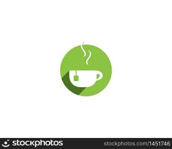 Green tea cup icon and symbol