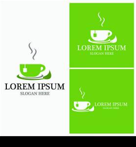 Green tea icon and symbol vector template