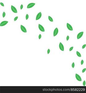 Green tea leaf icon template vector
