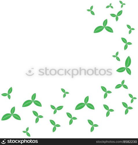 Green tea leaf icon template vector