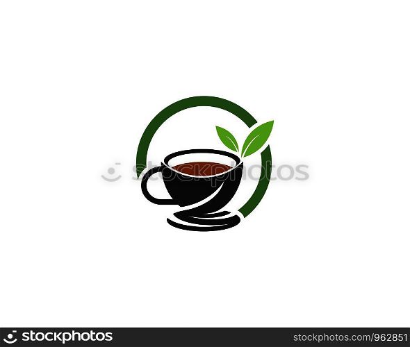 Green Tea logo vector icon template