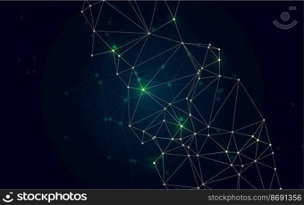 Green Technology background. Creative lighting template background