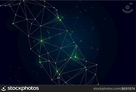 Green Technology background. Creative lighting template background
