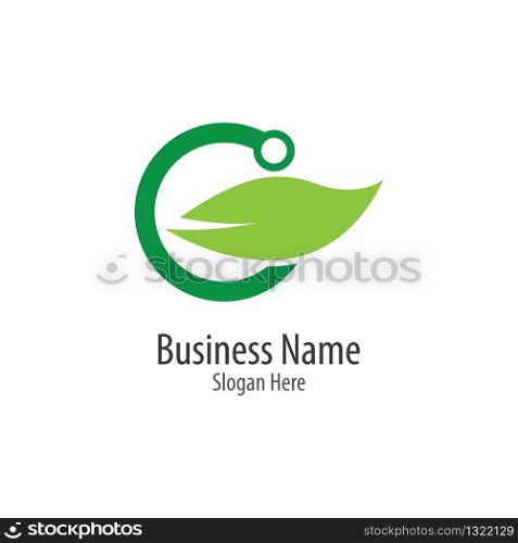 Green technology logo icon illustration design
