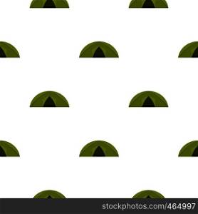 Green tent for camping pattern seamless flat style for web vector illustration. Green tent for camping pattern flat