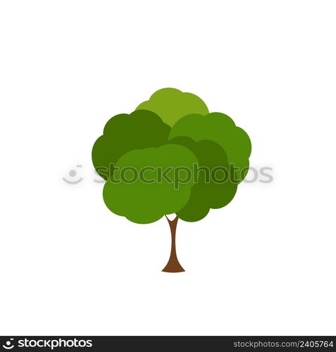 Green tree, A variety of forms on the White Background,Set of various tree sets,Trees for decorating gardens and home designs.vector illustration and icon