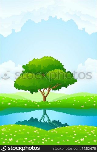 Green tree background