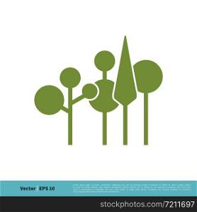Green Tree Icon Vector Logo Template Illustration Design. Vector EPS 10.