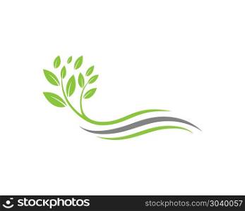 Green Tree leaf ecology nature element. Logos of green Tree leaf ecology nature element vector