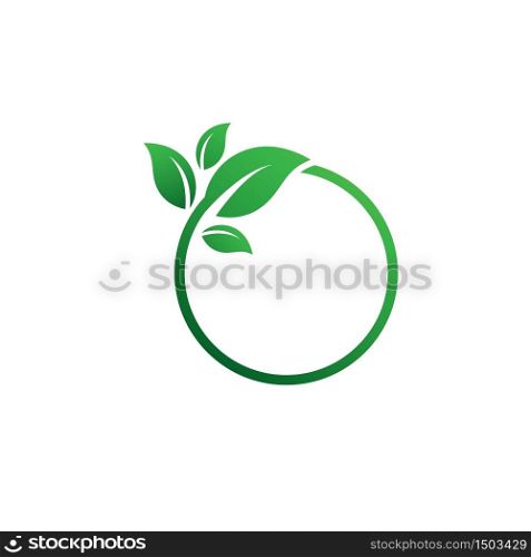 Green Tree leaf ecology nature element vector design