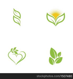 Green Tree leaf ecology nature element vector design