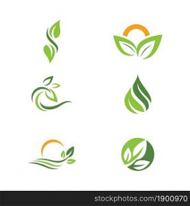 Green Tree leaf ecology nature element vector design