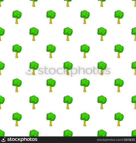 Green tree pattern. Cartoon illustration of green tree vector pattern for web. Green tree pattern, cartoon style