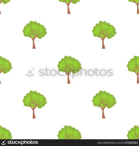 Green tree with a rounded crown pattern seamless background texture repeat wallpaper geometric vector. Green tree with a rounded crown pattern seamless vector