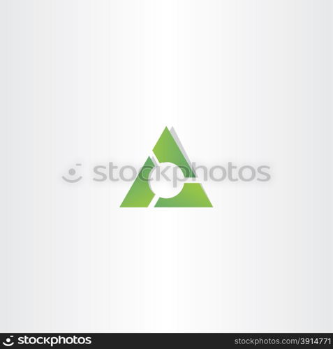 green triangle gradient logo design element icon