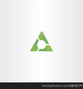 green triangle gradient logo design element icon