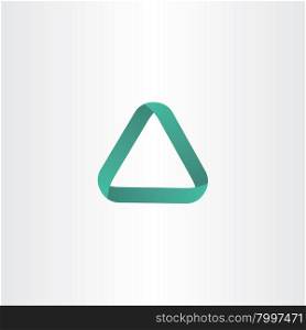 green triangle logo frame vector icon design