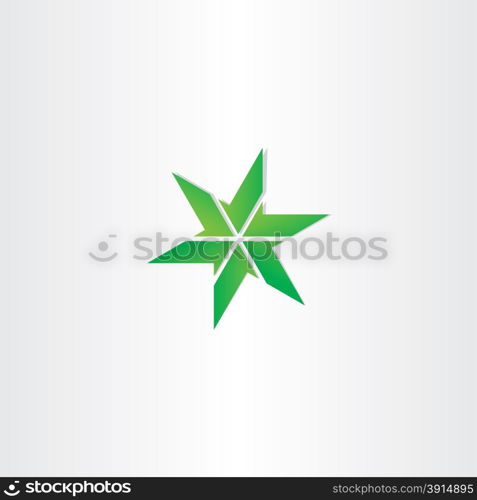 green vector icon star design element symbol