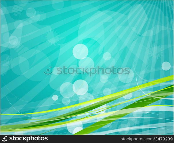 Green vector lines