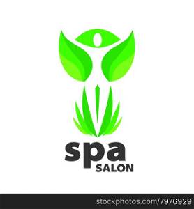 Green vector logo for Spa salon