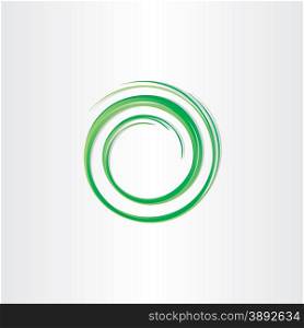 green vector spiral symbol design
