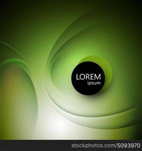 Green vector Template Abstract background with curves lines and shadow. For flyer, brochure, booklet and websites design
