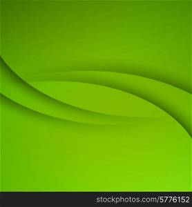 Green vector Template Abstract background with curves lines and shadow. For flyer, brochure, booklet and websites design