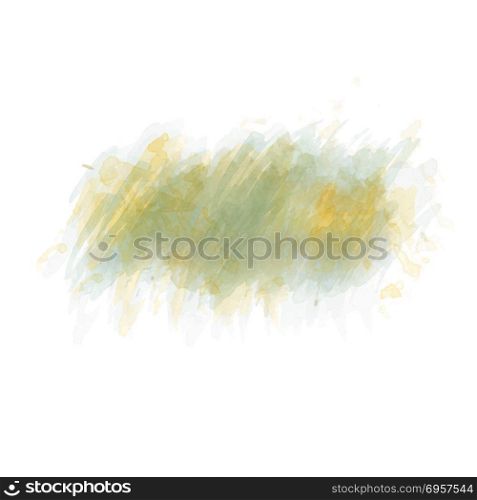 Green watercolor painted stain isolated on white background. Green watercolor painted stain isolated on white background, vector eps 10