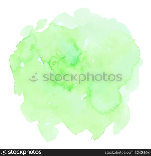 Green watercolor vector texture isolated on a white background