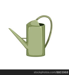 green watering can cartoon. green watering can sign. isolated symbol vector illustration. green watering can cartoon vector illustration