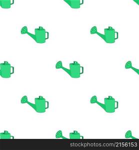 Green watering can pattern seamless background texture repeat wallpaper geometric vector. Green watering can pattern seamless vector
