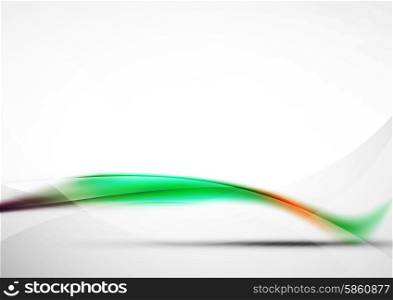 Green wave abstract background. Business hi-tech presentation template or advertising layout. Green wave abstract background. Business or hi-tech presentation template or advertising layout