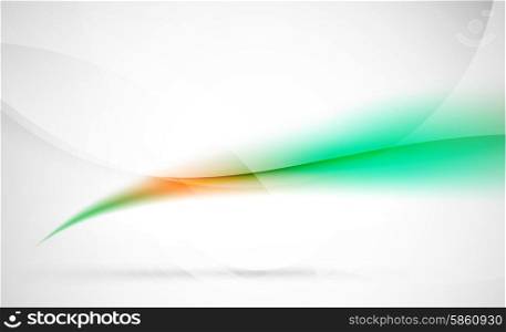 Green wave abstract background. Business hi-tech presentation template or advertising layout. Green wave abstract background. Business or hi-tech presentation template or advertising layout