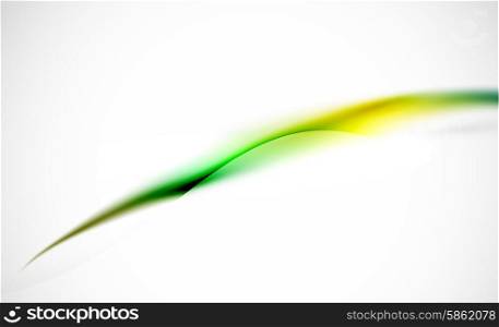 Green wave line in light space. Abstract background. Green wave line in light space. Abstract background for your message