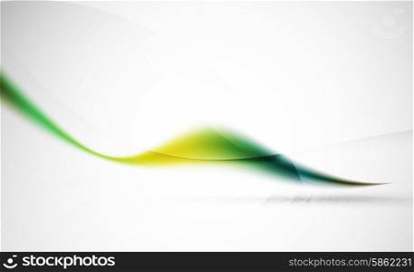 Green wave line in light space. Abstract background. Green wave line in light space. Abstract background for your message