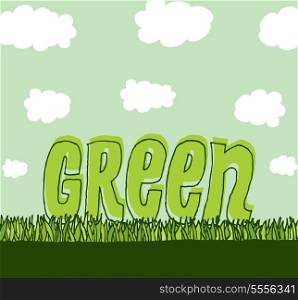 Green with copyspace / Clean environment