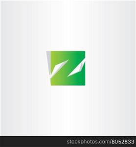 green z letter logo square icon vector design