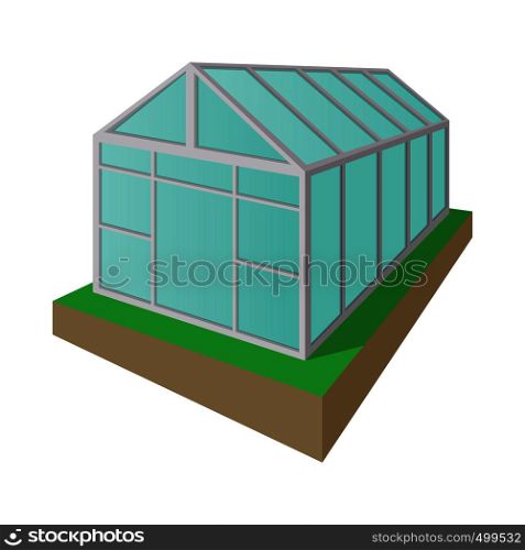 Greenhouse cartoon icon isolated on a white background. Greenhouse cartoon icon