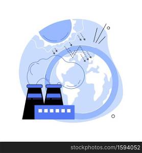 Greenhouse gas emissions abstract concept vector illustration. Greenhouse effect, CO2 emission, toxic gas, ecological problem, atmosphere pollution, smog, environmental movement abstract metaphor.. Greenhouse gas emissions abstract concept vector illustration.